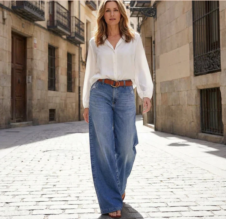 Paula – Vaqueros de cintura alta y pierna ancha